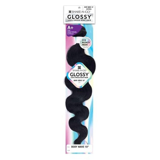 Shake N Go Virgin Remy Hair Weave Glossy Body Wave 14" (Color : Natural)
