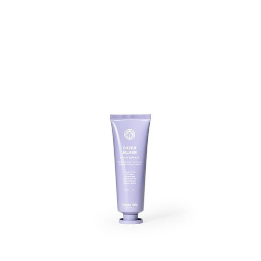 Maria Nila Sheer Silver, Silver/Purple Booster Mask, Neutralizes Brassy Yellow/Golden Shades in Blonde, White & Grey Hairs, Violet Pigments Gives Cool Tone, 1.7 Fl Oz