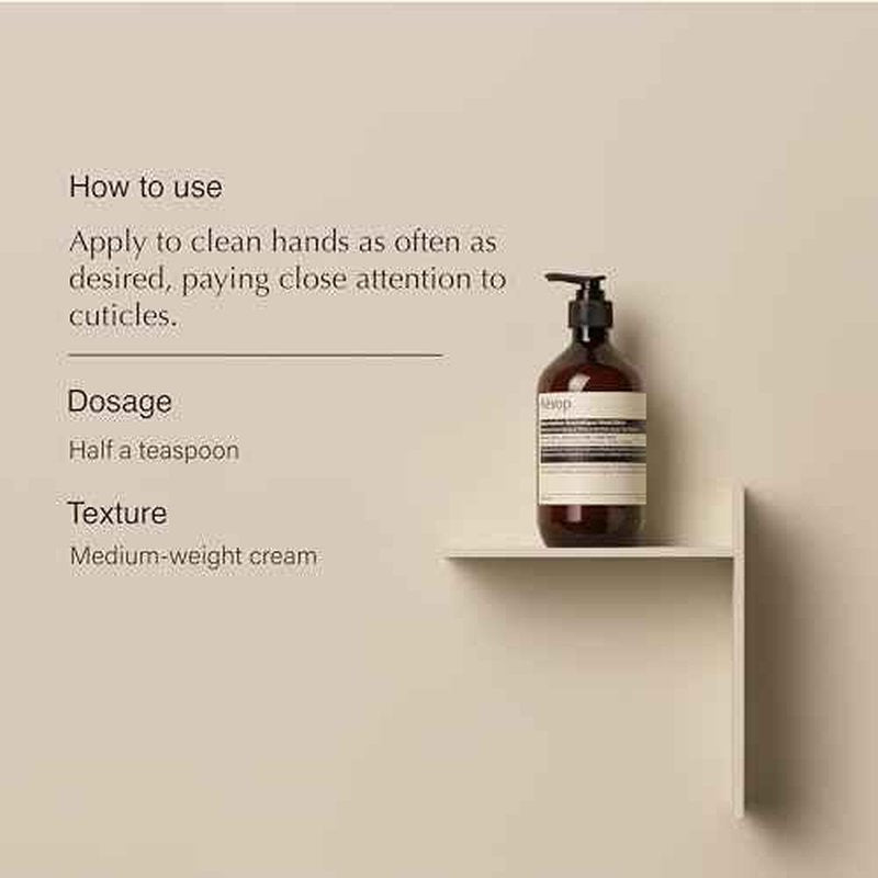 Aesop Resurrection Aromatique Hand Balm | Rich, Moisturizing Balm for Hands and Cuticles | Fragrant Botanicals and Skin-Softening Emollients | 16.9 oz