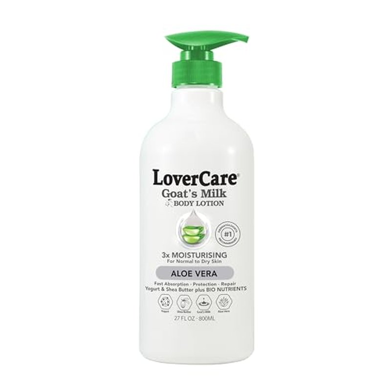 Goat Milk Body Lotion for Dry Skin Aloe Vera 27.05oz (800ml) - Combo Body Lotion & Body Wash¡¦
