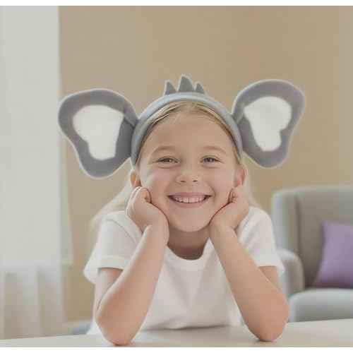 jojofuny 2pcs Koala Ear Headband - Koala Hair Hoop, Plush Animal Headbands, Halloween Christmas Festival Animal Theme Party Cosplay Costume Headwear
