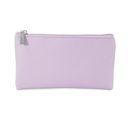 Small Makeup Bag for Purse, Travel Makeup Bag with Zipper, Pu Leather Makeup Pouch, Cosmetic Bags for Women,Travel Make Up Bag (1, Purple)