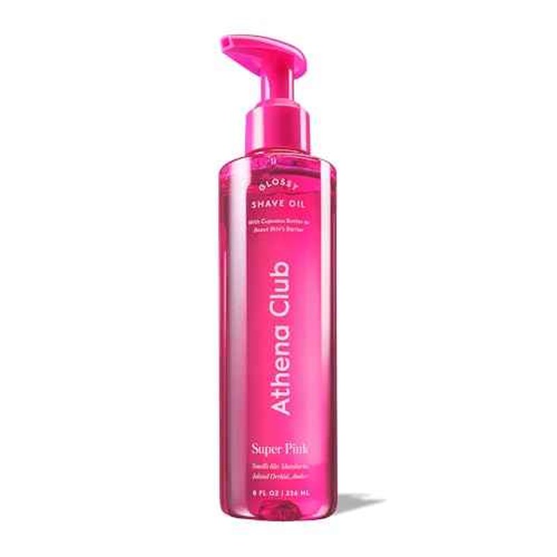 Athena Club Glossy Shave Oil for Women - Super Pink - 8 fl oz