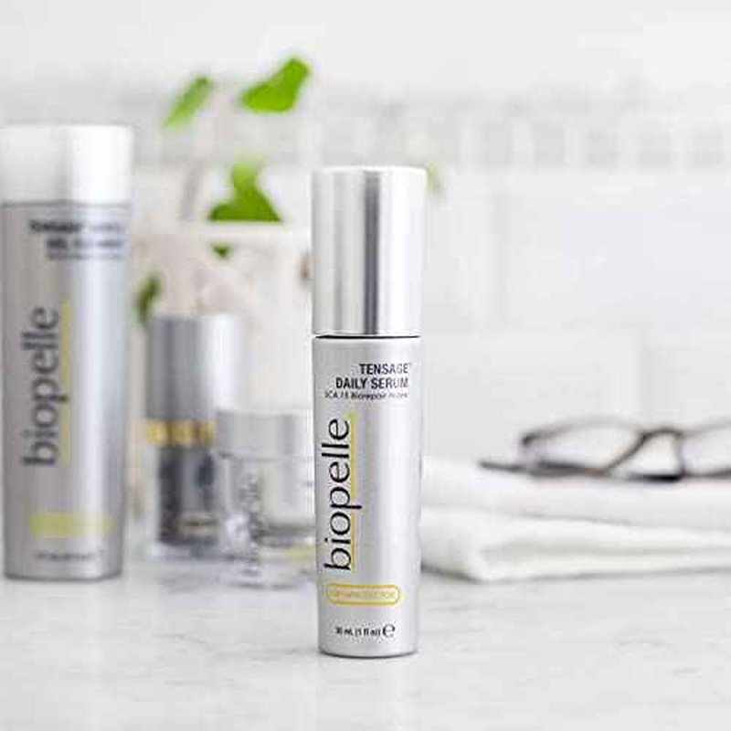 Biopelle Tensage Growth Factor Daily Facial Serum with SCA 15 Biorepair Index, Snail Mucin Serum for Face with Niacinamide, Hyaluronic Acid, and Antioxidants, 1 Oz
