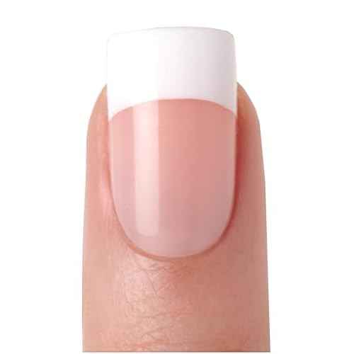 KISS Salon Acrylic Press On Nails, Nail glue included, 'Sugar Rush', French, Medium Size, Square Shape, Includes 28 Nails, 2g Glue, 1 Manicure Stick, 1 Mini File