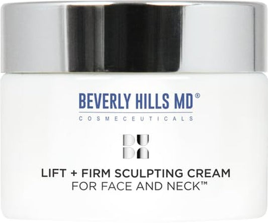 Beverly Hills MD Lift & Firm Sculpting Cream - Anti-Aging Lotion for Tightening & Toning Skin | Smooth Face, Neck & Décolleté with Silk Peptides & Aloe Vera
