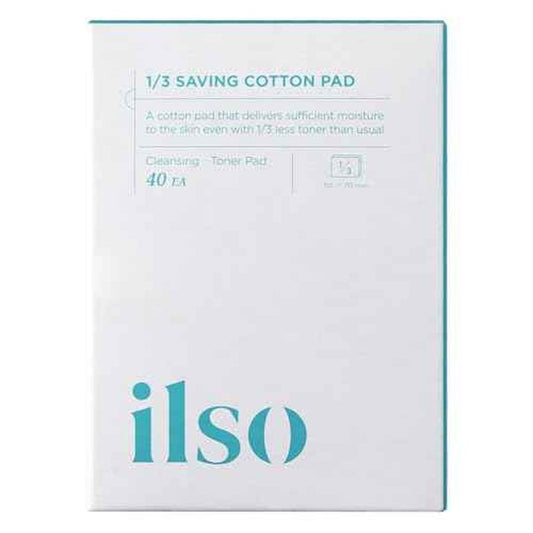 ILSO 1/3 Saving Cotton Pad, Thin Layer Perfect for DIY Toner pad and mask, 40 Sheets, Korean Skincare (50 x 70mm)