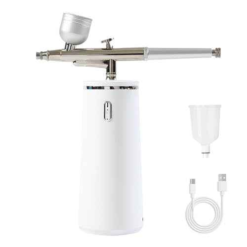 Microtree Nano Facial Steamer - Rechargeable & Portable High Pressure Face Oxygen Sprayer Machine, 0.3mm Nozzle Micro Mist Skin Hydrator, Essential Water Infusion Facial Spa Treatment, White