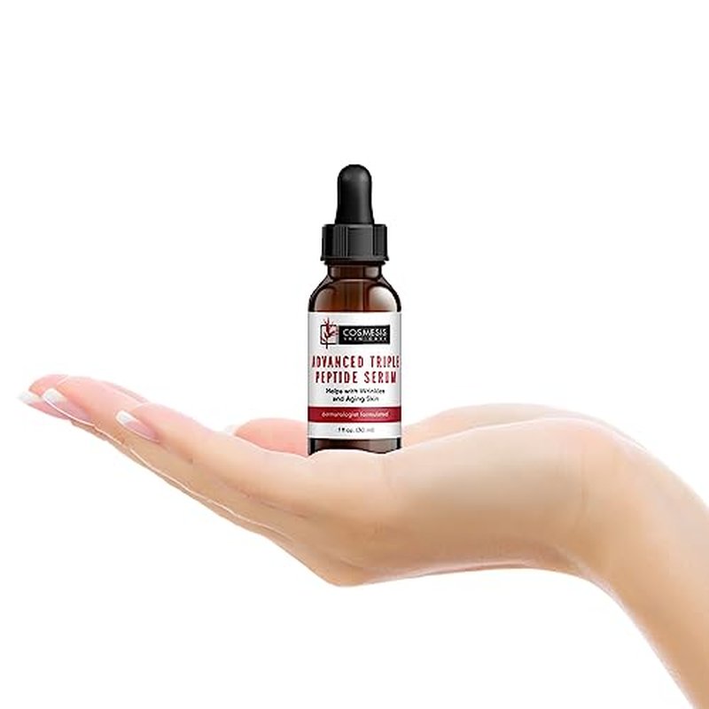 Advanced Triple Peptide Serum - Reduce Wrinkles, Support Collagen Renewal, Defend Against Aging | 1oz | Cosmesis
