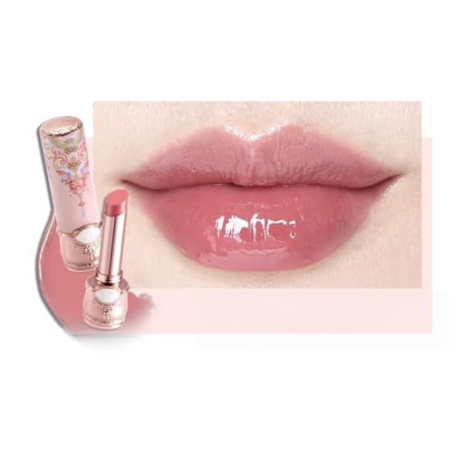 Flower Knows Butterfly Cloud Collar Glossy Lipstick,Hydrating Solid Lip Gloss,Moisturizing Pink Tinted Lip Balm,Long Lasting Lip Gloss in Balm for Girls&Women,Vegan & Cruelty-Free(C06 Cardamom)