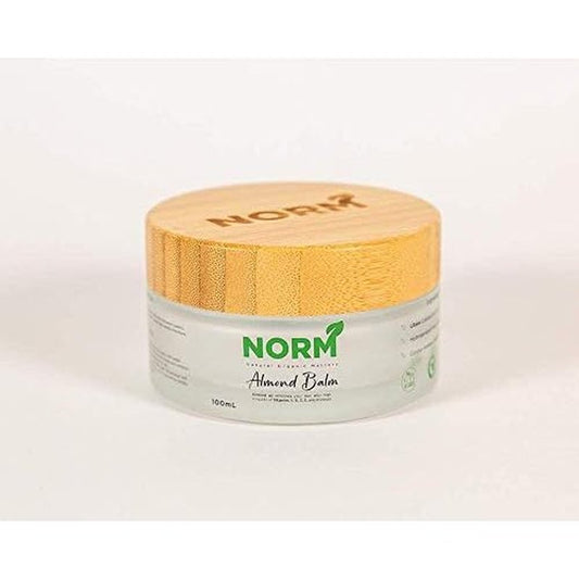 Almond Hand & Body Balm With 100% Natural Ingredients, Eco-Friendly Recyclable Glass Container With Bamboo Lid, Cruelty-Free - 100ml