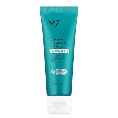 No7 Protect & Perfect Intense Advanced Nourishing Hand and Nail Cream - Anti Aging Hand Cream with Vitamin B5 - Contains Matrixyl 3000+ Collagen Peptide Anti Wrinkle Technology (75 ml)