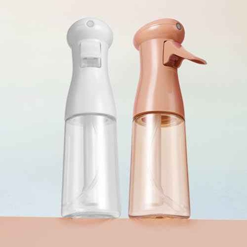 Spray Bottle For Hair, Continuous Mister Empty Spray Bottles, Ultra Fine Mist Water Sprayer for Hairstyling, Cleaning, Plants, Barbers, Salons, Essential Oil Scents - 2 Pack 6.8 OZ, White & Terracotta