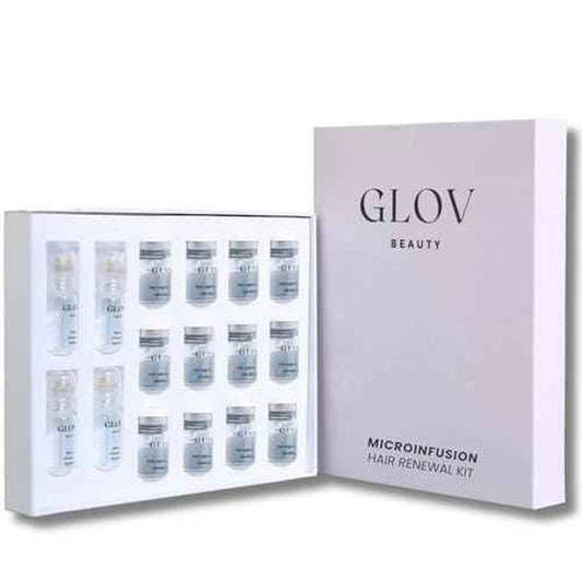 Glov Beauty Micro Infusion Hair Renewal Kit ? 0.25mm Gold Derma Stamp with Hyaluronic Acid, Peptide & Botanical Serum Ampoules | Hydrating Scalp Treatment for Fuller, Thicker-Looking, Healthier Hair
