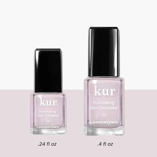 LONDONTOWN Illuminating Nail Concealer - Long Lasting Brightening Lacquer Nail Care for Discolored, Yellowing Nails, Mini Bottles 0.24 Fl Oz