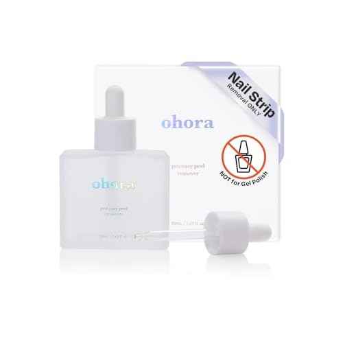 ohora Care Easy Peel Remover - Semi-Cured Gel Nail Strip Remover with Hygienic Dropper | Non-Drying, Nourishing Formula | Vegan, Cruelty-Free, and Hypoallergenic | Swiftly Removes Gel Strips