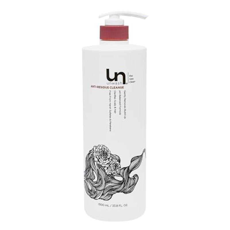 unwash Anti-Residue Cleanse - Gentle, Ph-Balanced Clarifying Shampoo for Build-Up, Dirt and Oil, Safe for All Hair Types, 33.8 fl oz