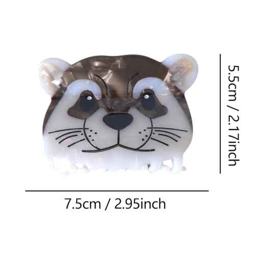 Novelty Bank Beaver Hair Clip,Acetate Claw Clips,Cute Hair Clips for Women,Otter Claw Clip