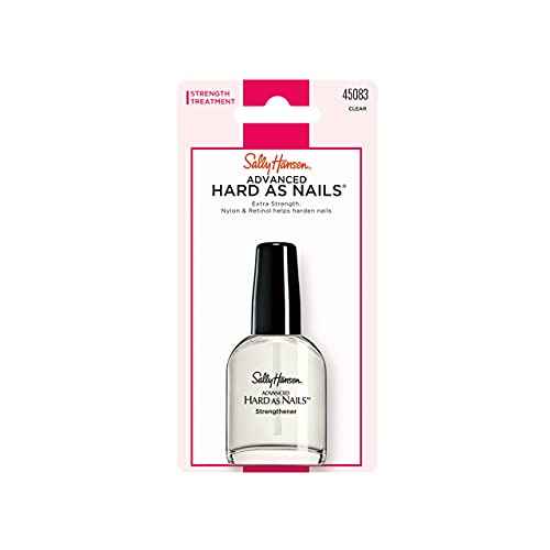 Sally Hansen Nail Treatment Advanced Hard as Nails¢â Clear Nail Strengthener | Fortified with Retinol & Nylon | Strengthens & Nourishes Weak Nails
