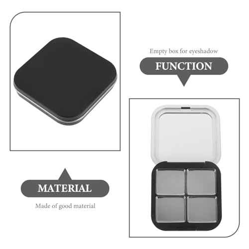 Beaupretty Empty Lipstick Palette Magnetic Eyeshadow Palette Makeup Foundation Blush Container with Mirror for Women Girls Black