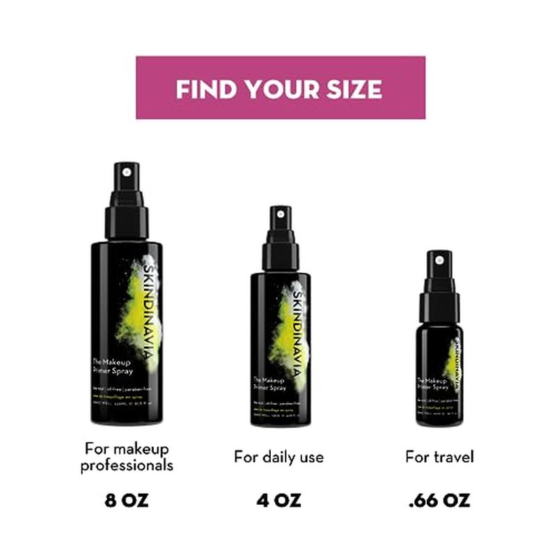 Skindinavia The Makeup Primer Spray Oil Control - Spray On Mattifying Base Layer For Oily Skin & Face - Oil Absorbing, Shine Control, & Pore Minimizer (8 Oz)