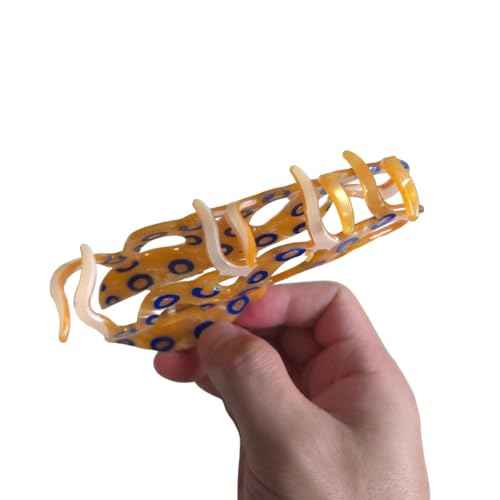 Novelty Blue-Ringed Octopus Hair Clip,Acetate Hair Claw,Big Hair Clips for Women