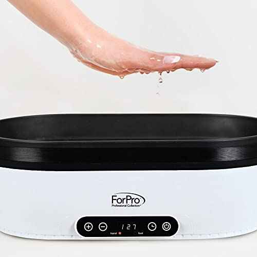 ForPro Nurture Digital Paraffin Bath Kit, All-In-One Paraffin Wax Kit for Hands and Feet, Includes 3 Lb. Paraffin Wax, Thermal Mitts & Booties, 100 Liners and Accessories