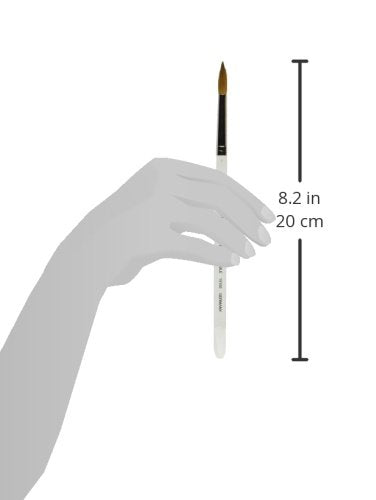 da Vinci Size 6 Acrylic Nail Brush - Round Russian Red Sable with Blue Handle