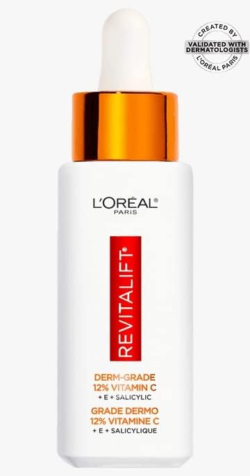L'Oreal Paris Vitamin C Serum - 12% Derm Grade Formula with E & Salicylic Acid | 1 Fl. Oz.