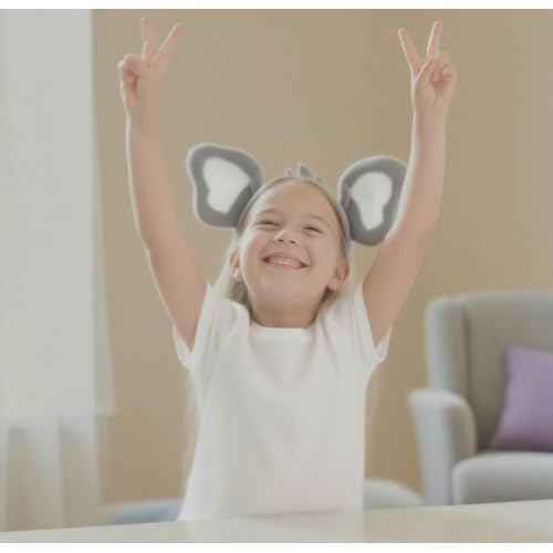 jojofuny 2pcs Koala Ear Headband - Koala Hair Hoop, Plush Animal Headbands, Halloween Christmas Festival Animal Theme Party Cosplay Costume Headwear