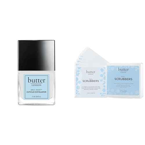 Butter LONDON 2-in-1 Nail Polish Remover Pads - Travel-Friendly Gel Scrubbers, Cruelty-Free
