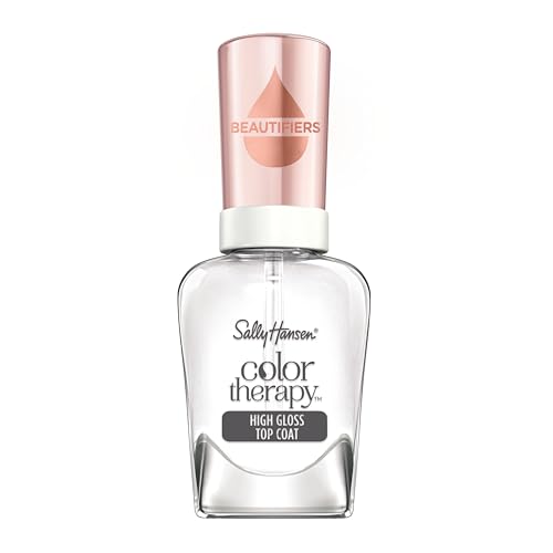 Sally Hansen Color Therapy High Gloss Top Coat | Argan Oil, Long Lasting, Healthy Nails, Nail Strengthener, Clear Nail Polish
