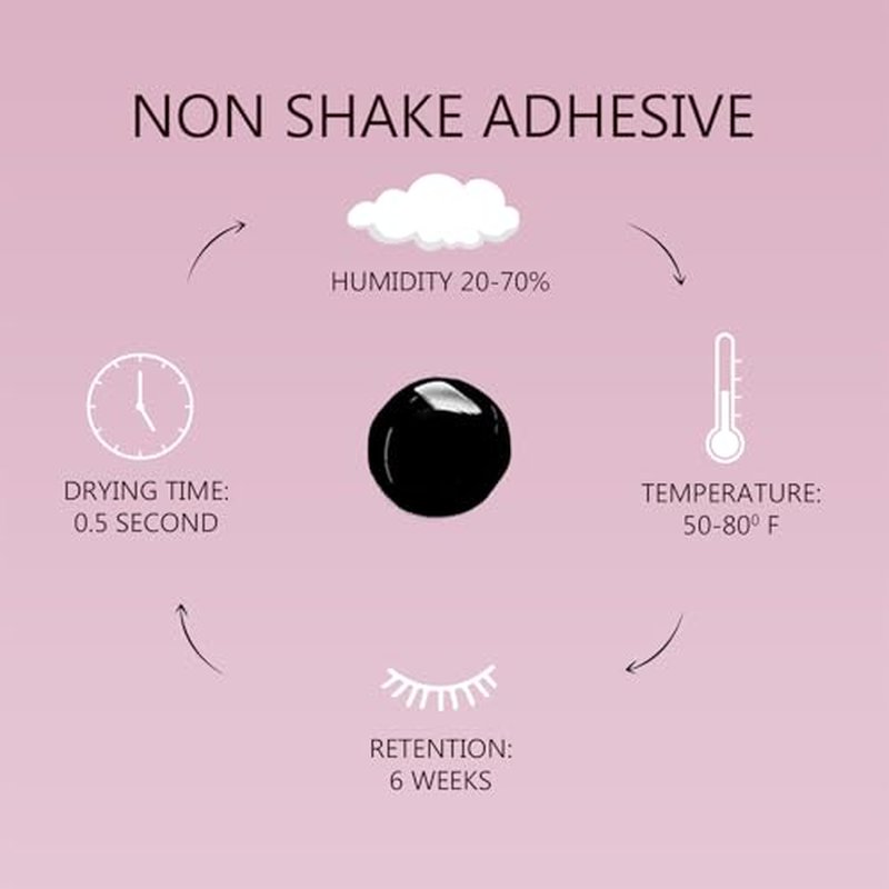 Non Shake Extra Strong Eyelash Extension Glue iLevel Lab - No Need to Shake (0.17fl.oz / 5ml) / 0.5 Sec Dry/Retention ? 4 Weeks/Black Adhesive/Professional Supplies