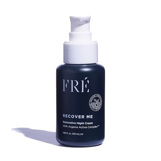 Moisturizer Face Cream for Night, Recover Me by FRE Skincare - Anti-Aging Formula for Fine Lines & Wrinkles - Argan Oil Complex, Hyaluronic Acid & Niacinamide - Vegan, Paraben-Free