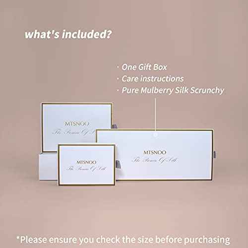 MTSNOO Mulberry Silk Scrunchies Set for Women & Girls: 3-Pack Elastic Hair Ties for Curly Hair, 100% Pure 22 Momme