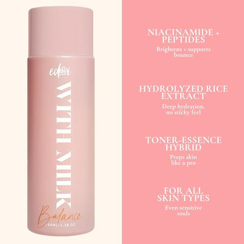 ed&i Toner for Face with Milk Active Essence ? Hydrating Milky Facial Toner for Women, Lightweight Skincare for Delicate Skin ? Gentle, Nourishing Milk Formula ? 3.4 fl oz