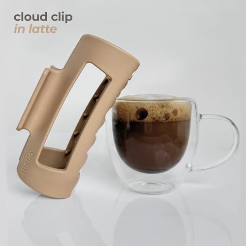 The Original Mello Hair Claw Clip Squishy Claw Clip (Brown, Medium) Made in Korea Patent Pending 30021976