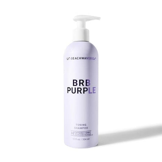 The Beachwaver Co. BRB Blonde Purple Shampoo - Full Size (12 Oz) | Anti-Brass Toning Conditioner w/HiX Vegan Bond Multipliers | Moisturizing, Sulfate-Free Formula for Blonde & Grey Hair