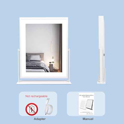 Beelux Vanity Mirror with Lights, New Hollywood Lighted Makeup Mirror with Dimmable Light, Smart Control, Memory, Adjustable Warm White/Natural/Daylight, Birthday Present, 360¡ÆRotation (11 in. White)