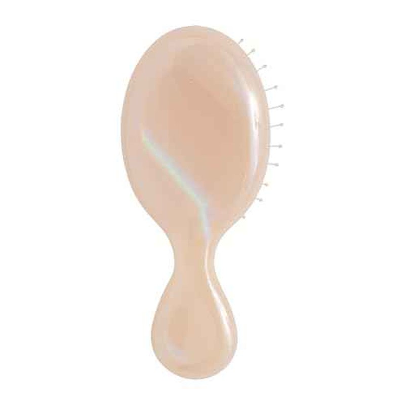 Wet Brush Mini Detangler Hair Brush, Cream (Iridescence Icon), Detangling Travel Hairbrush, Ultra-Soft IntelliFlex Bristles Glide Through Tangles with Ease, Pain-Free, All Hair Types, Limited Edition