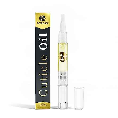 Cuticle Oil Pen - Nail Cuticle Protector - Professional Manicure and Pedicure Set Accessory - Acrylic Nail Art Accessory - Strengthener and Softener - Contains Vitamin E