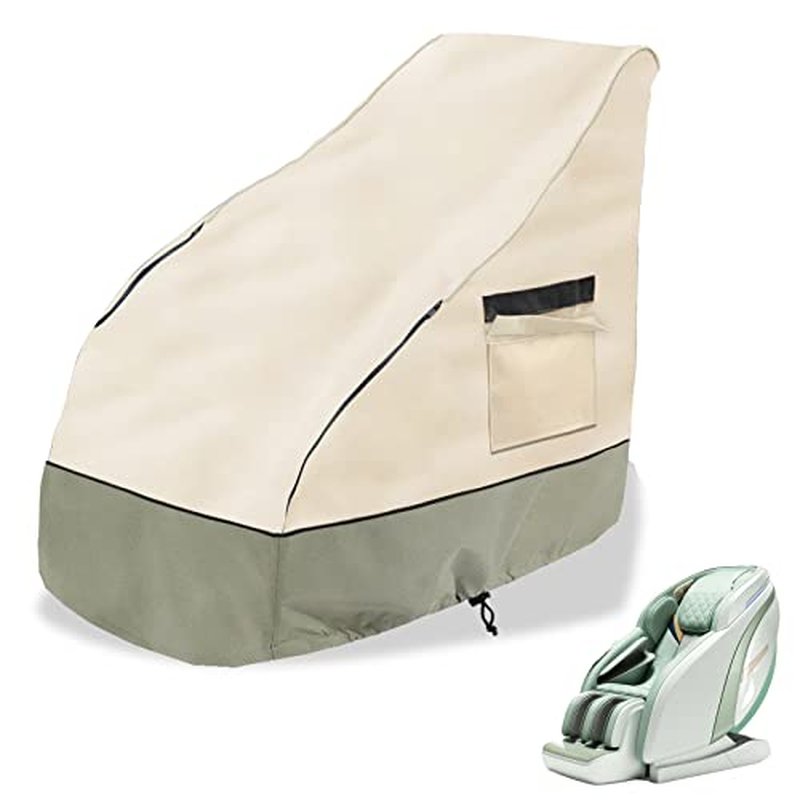 Massage Chair Cover 600D Oxford Cloth Full Body Shiatsu Massage Chair Protective Cover with Drawstring Waterproof Dustproof