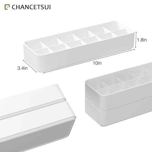 Organizer Holder for Lipstick Nail Polish: Lip Gloss Makeup Storage Drawer Organizers, Vanity Small Perfume Rack Plastic Tray Lipgloss Mascara Holders Stand Cosmetic Display Case 24 Spaces, White