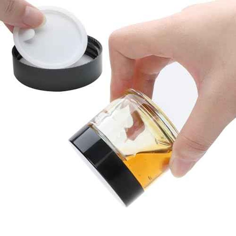 2oz Small Travel Containers with Black Lids,6 Pack Glass Jars with Mini Disposable Spatula for Toiletries£¬Travel Storage£¬Makeup Beauty Products, Lotions, Powders and Ointments