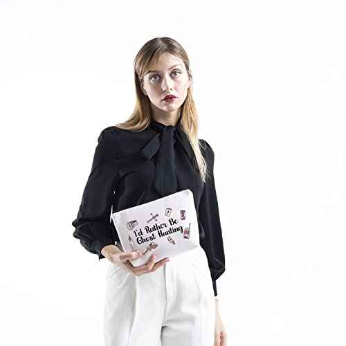 TSOTMO Paranormal Investigator Ghost Lover Merch I¡¯d Rather Be Ghost Hunting Zipper Pouch Makeup Bag (Ghost Hunting)