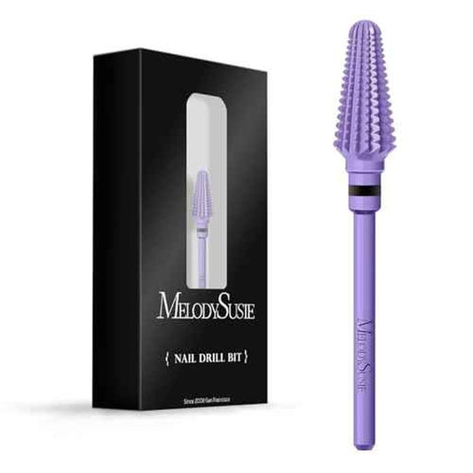 MelodySusie Professional Tornado 3/32'' Nail Drill Bits, Carbide Tungsten Multi-function Bits, Suitable for Manicure Pedicure Cuticle Gel Polishing, Salon Bits, Series Bit-X, Purple, XC