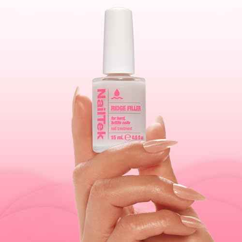 Nail Tek Ridge Filler Formula 3 ? Clear Ridge Filler for Nails, Base Coat, Nail Strengthener Polish for Hard & Brittle Nails, 0.5 fl oz