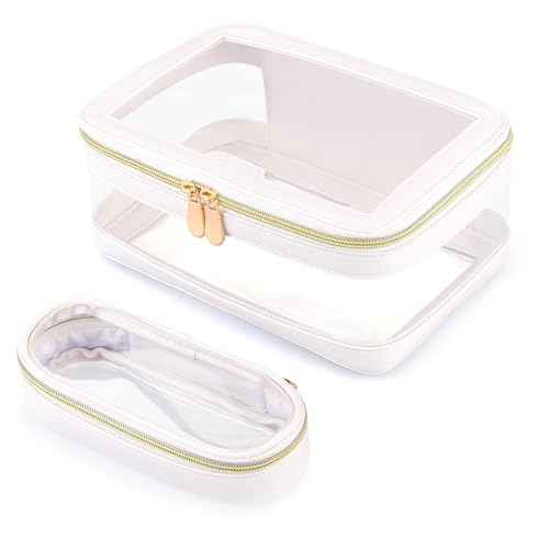 Clear Makeup Bag Cosmetic Travel Bag With Double Sided Zipper Waterproof Toiletry Bag for Women Business or Personal Travel Essentials