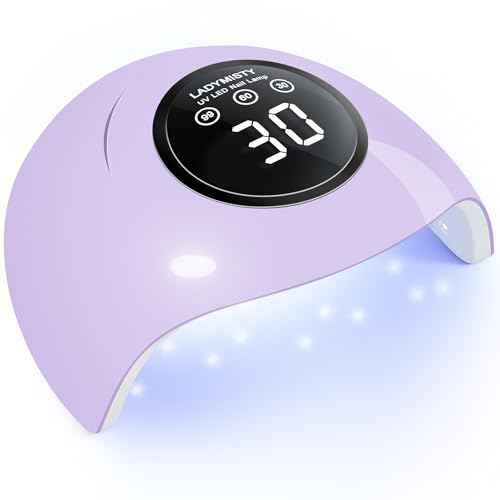 72W UV LED Nail Lamp Light Dryer for Nails Gel Polish with 18 Beads 3 Timer Setting & LCD Touch Display Screen, Auto Sensor, Professional Nails, Purple