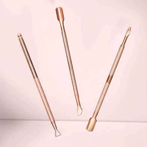 Nail Cuticle Pusher - Stainless Triangle Gel Nail Polish Remover Cuticle Peeler Scraper Remover Tool for Fingernails and Toenails